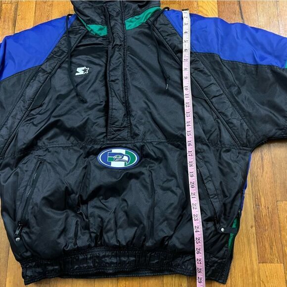STARTER Blue and Green Windbreaker Jacket - Picture 5 of 8